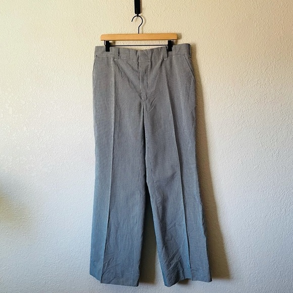 Vintage Blue Micro Gingham Pants - Picture 1 of 13